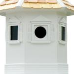 Large Hexagonal White Bird House for Gardens
