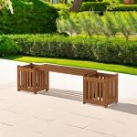 Tioman Hardwood Outdoor Flowerbox with Bench