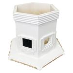 Large Hexagonal White Bird House for Gardens