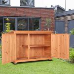 VINGLI Large Outdoor Wooden Garden Storage Shed