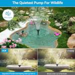 Solar Bird Bath Fountain Pump with Battery Backup