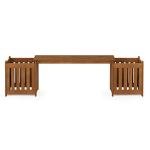 Tioman Hardwood Outdoor Flowerbox with Bench