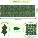 Artificial Ivy Privacy Wall Screen - 40x120 Inches