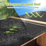 Metal Frame Outdoor Storage Shed with Adjustable Shelves