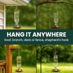 Antique Glass Hummingbird Feeder for Gardens