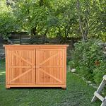 VINGLI Large Outdoor Wooden Garden Storage Shed