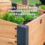 Cedar Mini Greenhouse with Temperature-Controlled Lid