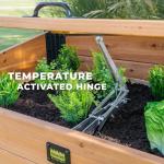 Cedar Mini Greenhouse with Temperature-Controlled Lid