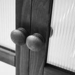 Portable Wooden Greenhouse with Wheels and Adjustable Shelves