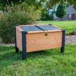 Cedar Mini Greenhouse with Temperature-Controlled Lid