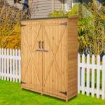 Outvita Waterproof Outdoor Storage Shed with Shelves