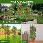 4 Tomato Cages for Garden Support, 51.2" Tall