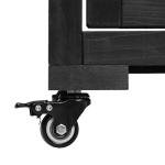 Portable Wooden Greenhouse with Wheels and Adjustable Shelves