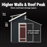 Stylish 12x10 Wooden Storage Shed with Dormer