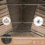 Domi 14x20FT Hardtop Outdoor Gazebo with Curtains