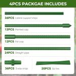 4 Tomato Cages for Garden Support, 51.2" Tall