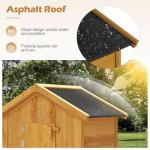 Goplus Lockable Wooden Storage Shed with Work Table