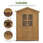 Outdoor Storage Cabinet with Lockable Door, 78 Inches