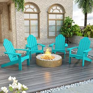 Weather-Resistant Adirondack Chairs with Cup Holder