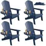 FOOWIN Set of 4 Folding Adirondack Chairs
