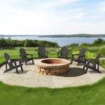 Weather Resistant Adirondack Chairs Set of 6