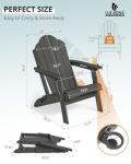 LUE BONA Folding Adirondack Chairs Set of 4