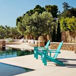 Weather-Resistant Adirondack Chairs with Cup Holder