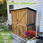 Metal Frame Outdoor Storage Shed with Adjustable Shelves