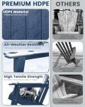 FOOWIN Set of 4 Folding Adirondack Chairs