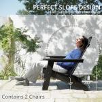 LUE BONA Folding Adirondack Chairs Set of 2