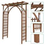 Outvita 7Ft Wooden Garden Arbor for Climbing Plants