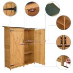 Outvita Waterproof Outdoor Storage Shed with Shelves