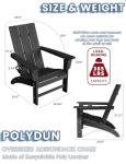 Polydun Modern Adirondack Chair with Cup Holder