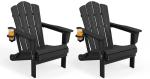 Adirondack Chair Set of 2 with Cup Holders