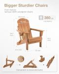 Wooden Folding Adirondack Chair with Cup Holder