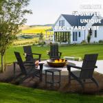 Polydun Modern Adirondack Chair with Cup Holder