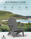 LUE BONA Folding Adirondack Chairs with Cup Holder