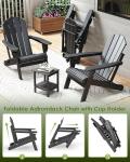 Folding Adirondack Chairs Set of 2 - Black