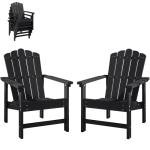 Stackable Adirondack Chairs Set of 2 - Black