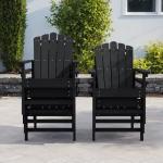 Stackable Adirondack Chairs Set of 2 - Black