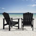 Stackable Adirondack Chairs Set of 2 - Black