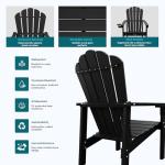 Stackable Adirondack Chair Set of 4 - Black