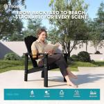 Stackable Adirondack Chair Set of 4 - Black
