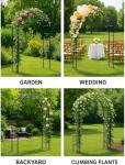 7.8ft Metal Garden Arch Trellis for Climbing Plants