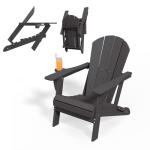 Folding Adirondack Chairs with Cup Holders, Set of 6