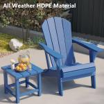 2-Pack Folding Adirondack Chairs with Cup Holder