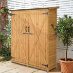 Outvita Waterproof Outdoor Storage Shed with Shelves
