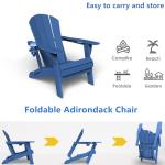 2-Pack Folding Adirondack Chairs with Cup Holder