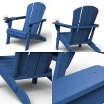 2-Pack Folding Adirondack Chairs with Cup Holder