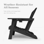 Folding Adirondack Chairs with Cup Holders, Set of 6